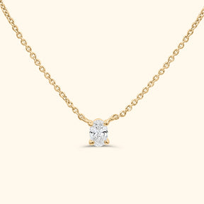 Ovale Diamant Ketting 0.3 ct | 14 Karaat Goud
